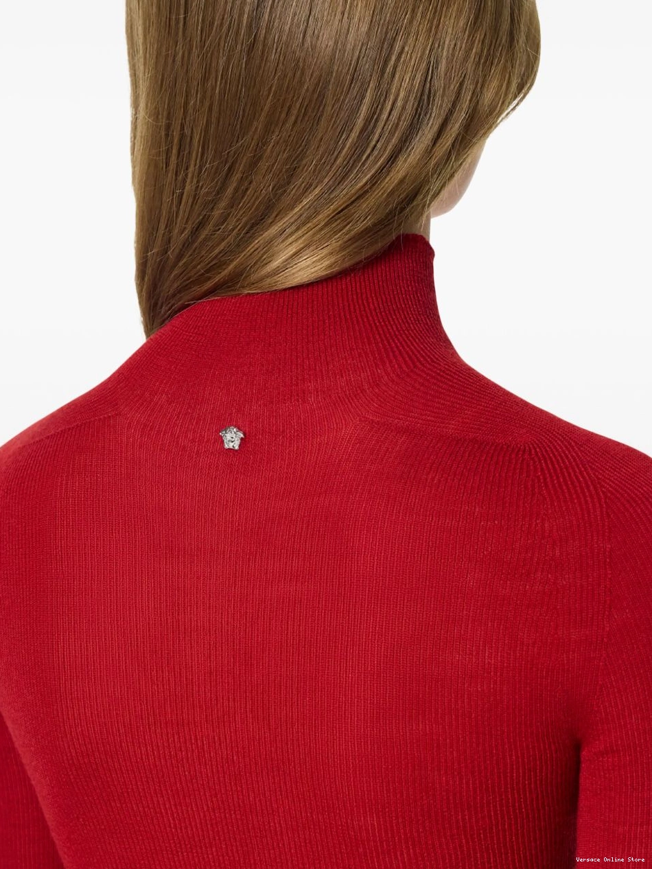 Affordable Women Versace wool top ribbed-knit 0714